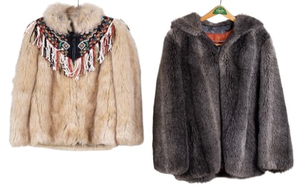 2 Faux Fur Coats (Size S)
