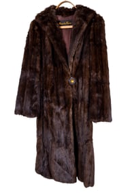 Annis Furs Dark Brown Mink Fur Coat