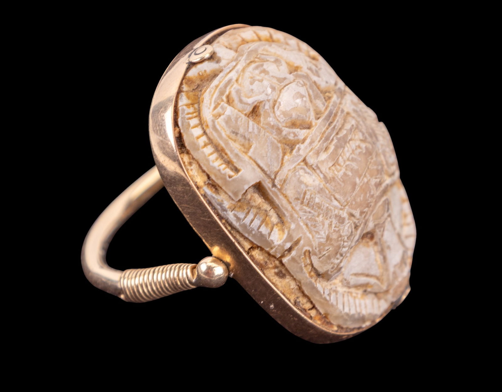 18K Gold Ancient Scarab Gentleman's Thumb Ring (1 of 15)