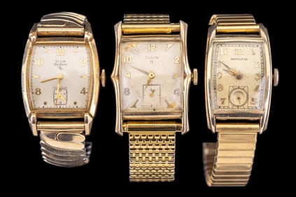 3 Vintage Gold-Filled Wristwatches