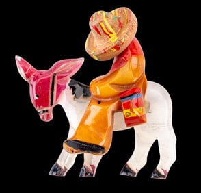 Lucite and Bakelite Brooch