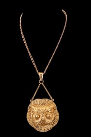 Gold-Tone Owl Necklace