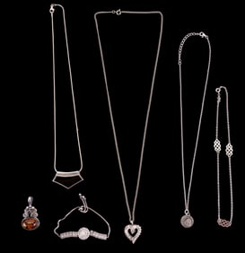 Sterling Silver And Amber Jewelry