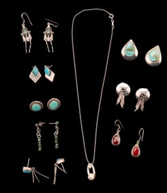 Sterling Silver Navajo Turquoise Jewelry