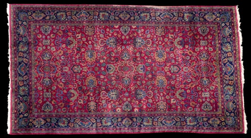 Antique Hand-Made Rug, Signed, ~12'x15'