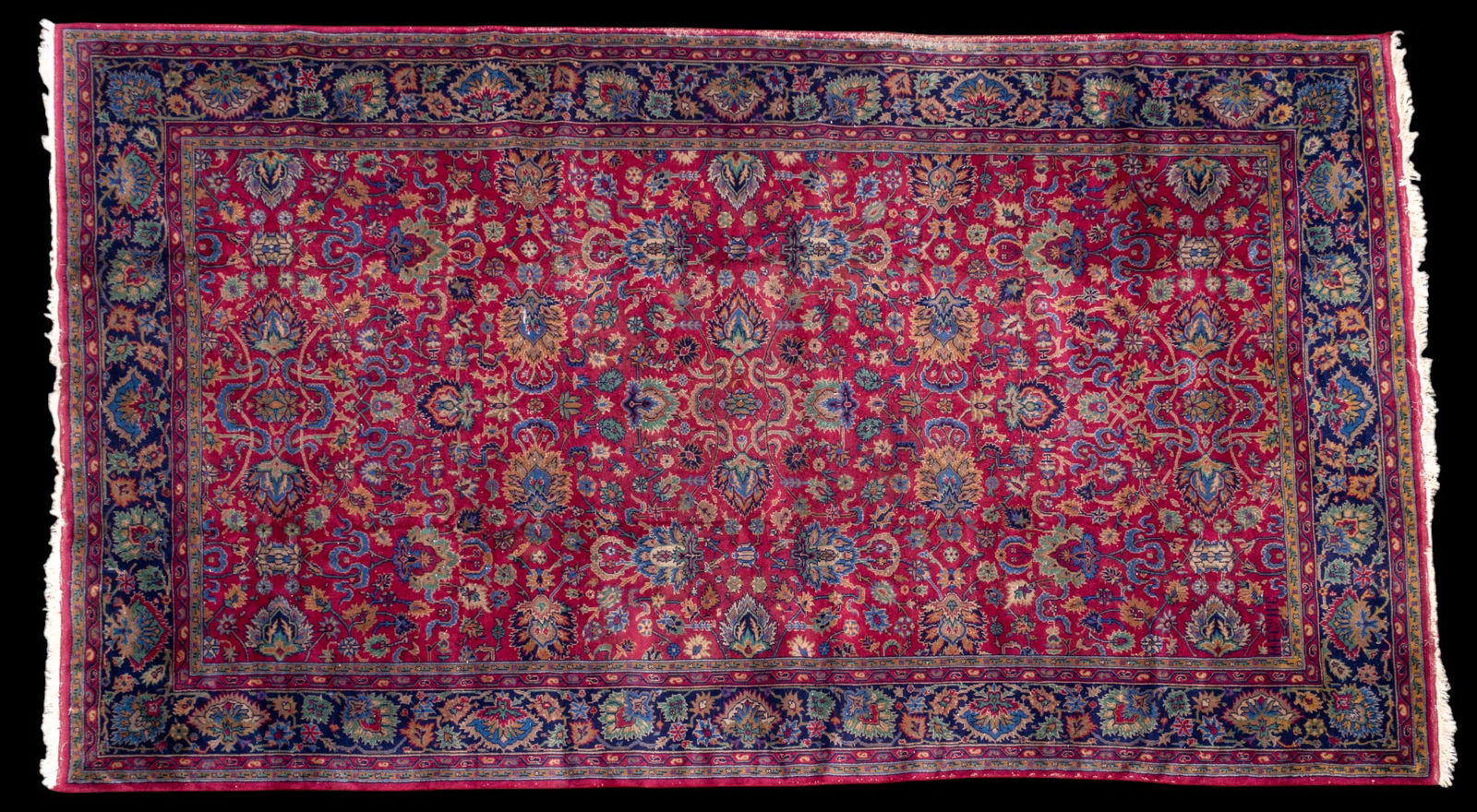 Antique Hand-Made Rug, Signed, ~12'x15'