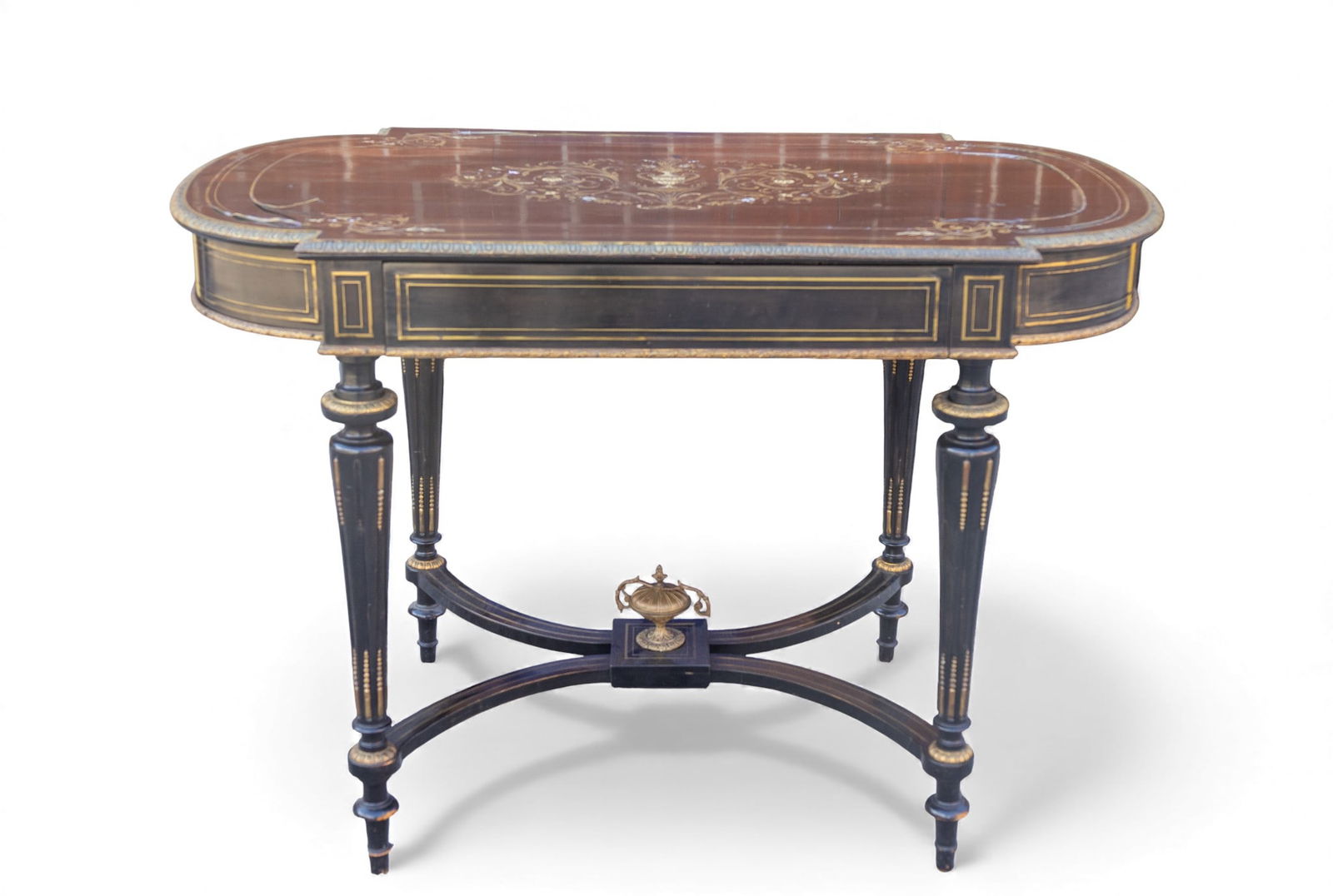 Boulle Ebonized Inlaid Entrance Table (1 of 10)