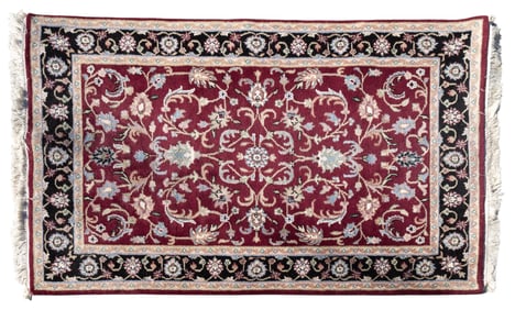 Handmade Floral Motif Area Rug