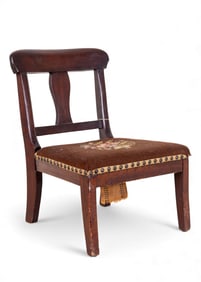 Antique Child's Embroidered Chair