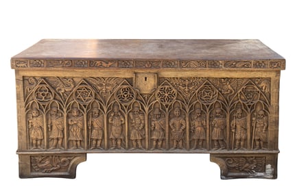 Antique Judaic 19C Dowry Chest