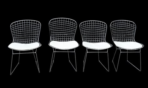 Modern Wire Chairs (4)