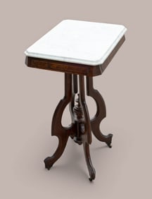Victorian Marble Top Accent Table