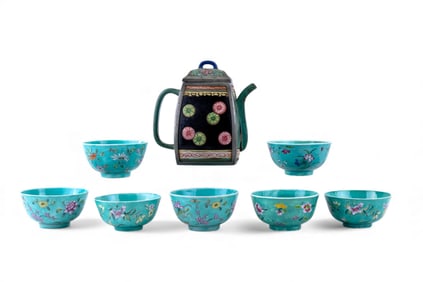 Chinese Famille Verte Porcelain Rice Bowls