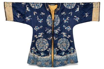 Antique Chinese Hand Sewn Silk Robe