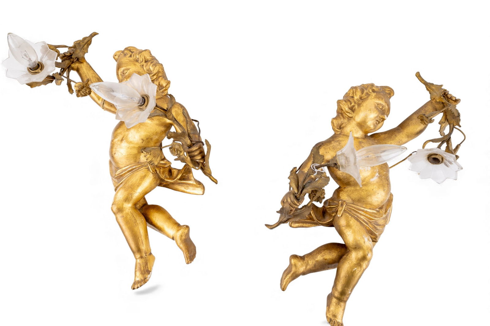 18th / 19th C Gilded Cherub Sconces (1 of 7)