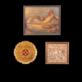 Framed Artworks, Italian Gilt Gesso Tray