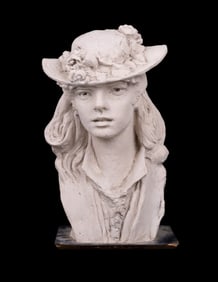 Vintage Bust Female with Hat Austin Productions