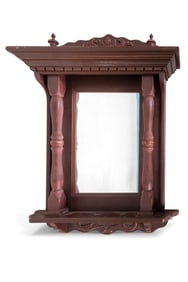 Carved Foyer Mirror w/ Shelf