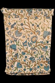 Vintage French Embroidered Valance