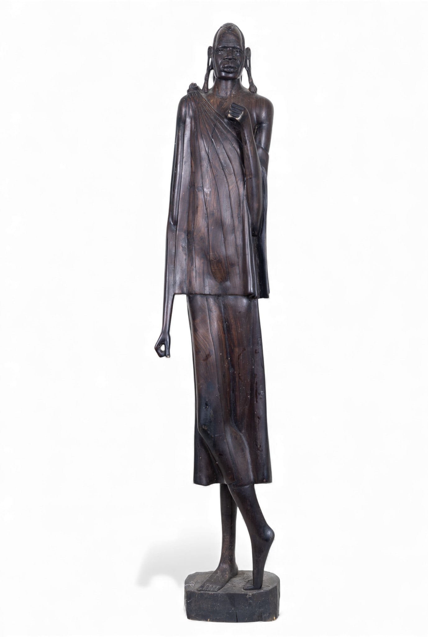 Ebony Carved African Man Statue (1 of 10)