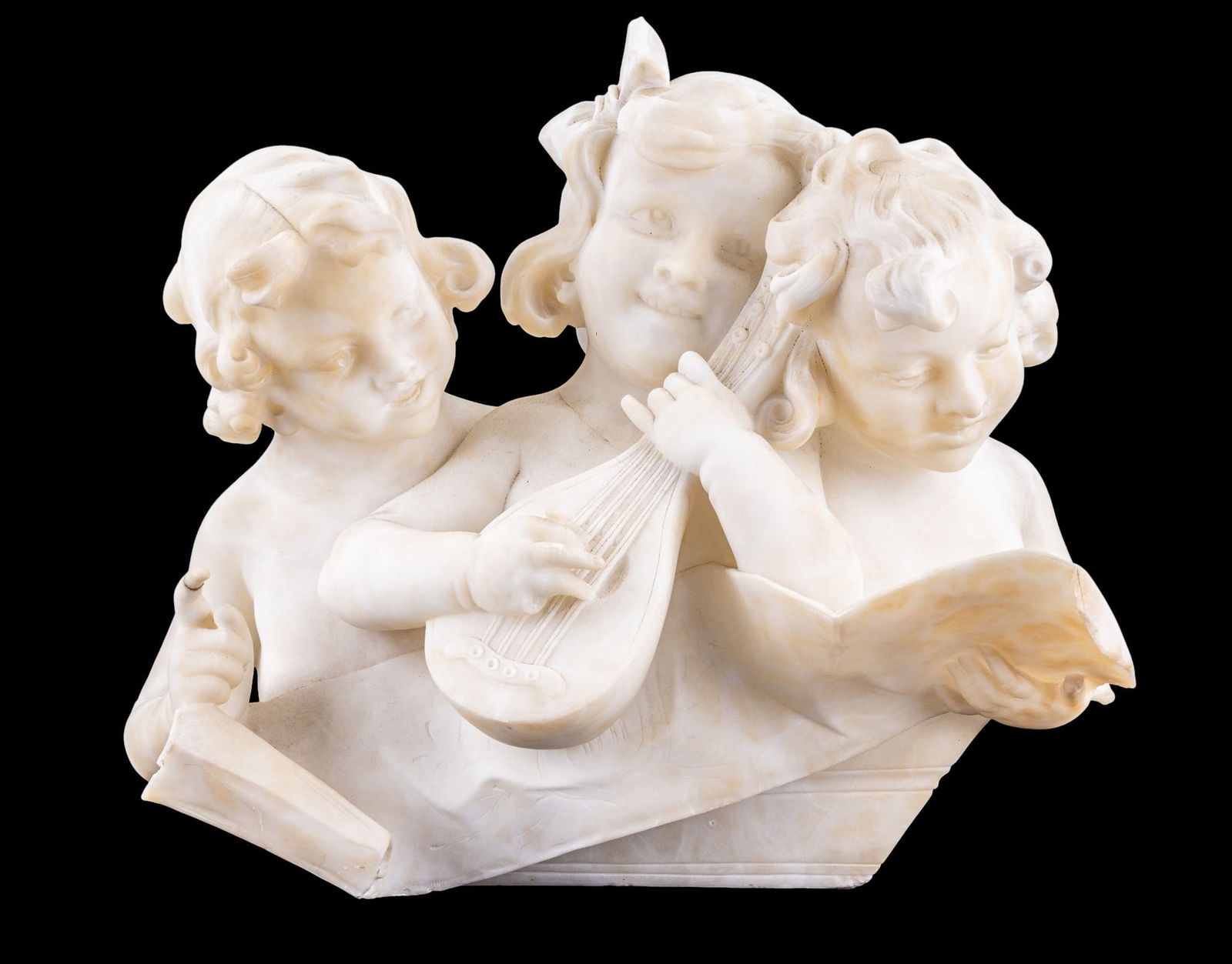 Italian Carved Alabaster Figural Group (1 of 8)