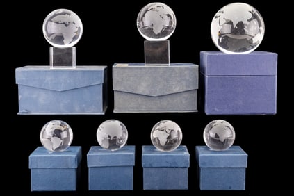 Shannon Crystal and Other Globe Paperweights