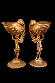 Gilt Bronze Figural Ewers