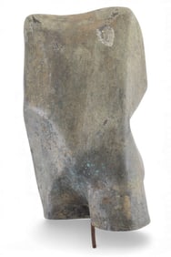 Minimalist Bronze Torso Sculpture