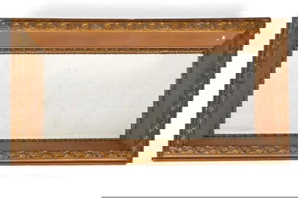 Carved and Gilded Victorian Beveled Mantle Mirror