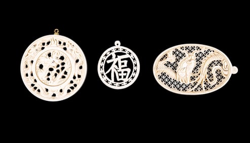 Carved Natural Material Pendants