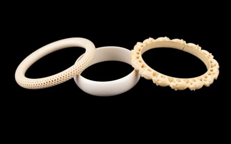 Carved Natural Material Bangles