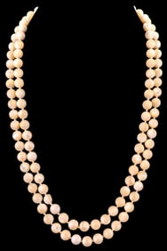 Double Strand Mother Of Pearl & 925 Necklace