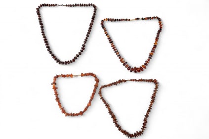 Rough and Tumbled Natural Amber Necklaces