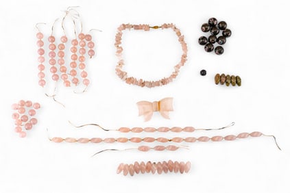 Rose Quartz and Cloisonne Bead Craft Jewelry