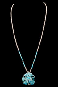 Chinese Sterling and Enamel Necklace