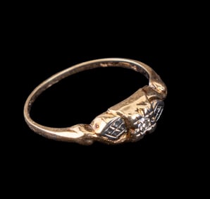 Antique 14K Gold Edwardian Diamond Ring