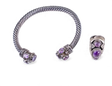 Amethyst and Sterling Jewelry