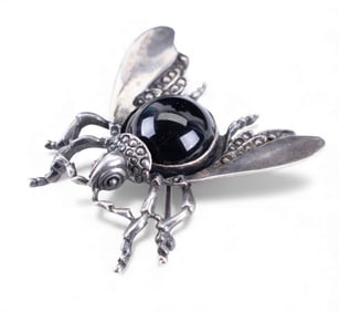 Vintage Sterling Silver Insect Brooch