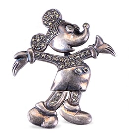 Mickey Mouse Sterling Pendant/Brooch