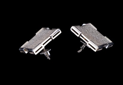 Diamond and Sterling Earrings