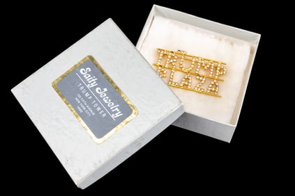 Trump Plaza Rhinestone Brooch