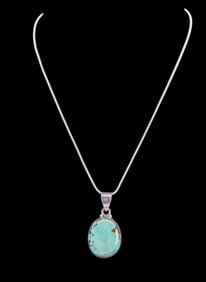 Turquoise and Sterling Silver Necklace
