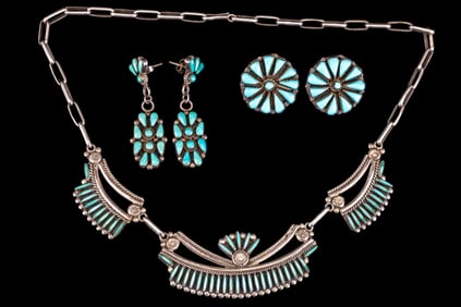 Early Silver Signed Native American Estate Jewelry