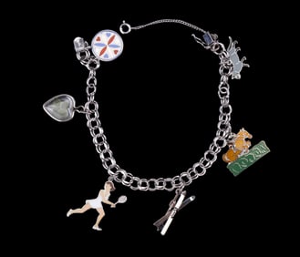 Sterling Silver Charm Bracelet (6 Charms)