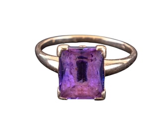 10K Yellow Gold and Purple (Stone)