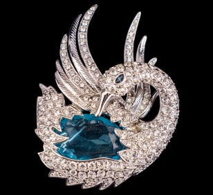 Nolan Miller Swan Brooch