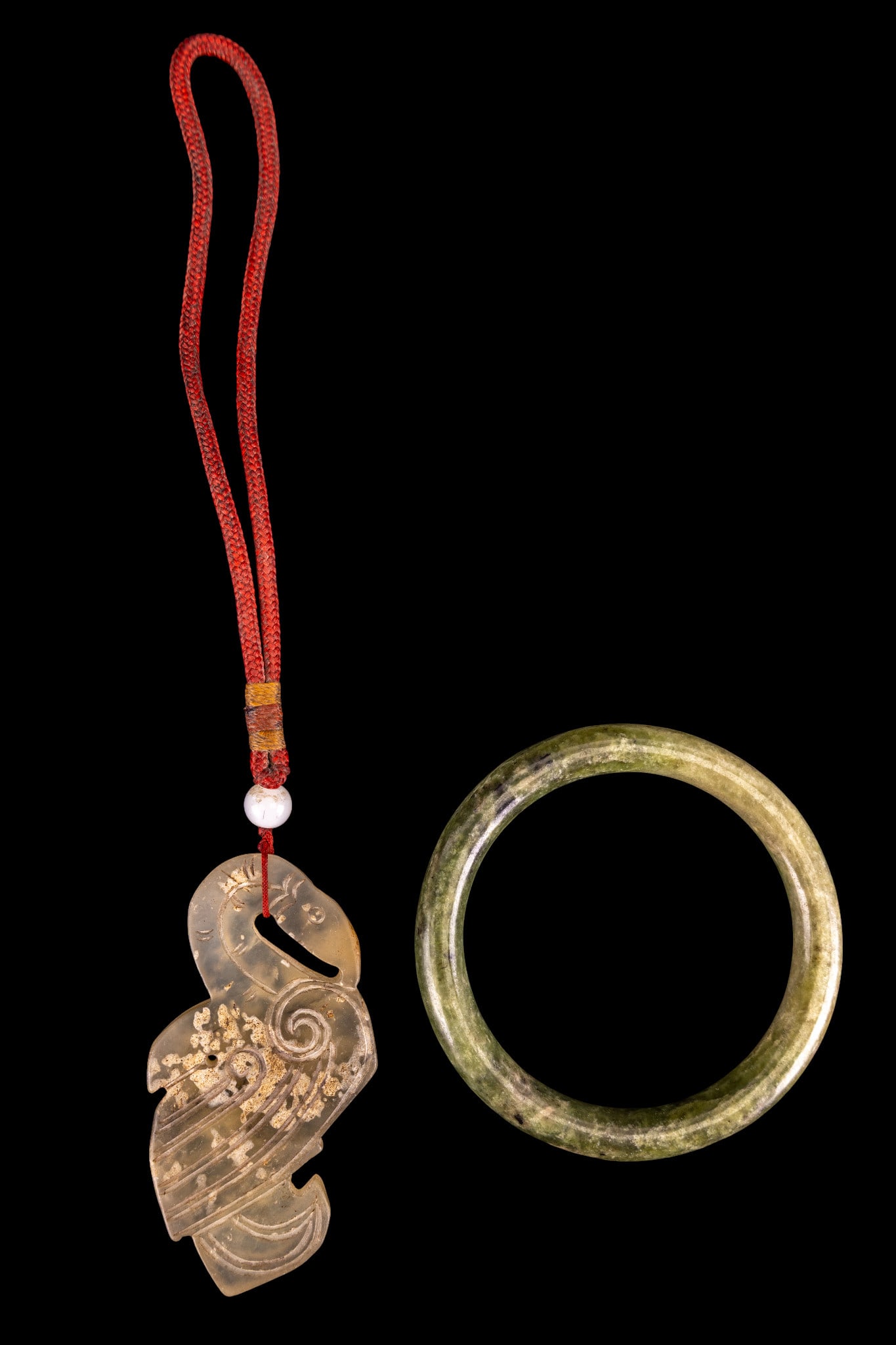 Jade Bangle Bracelet and Pendant (1 of 7)