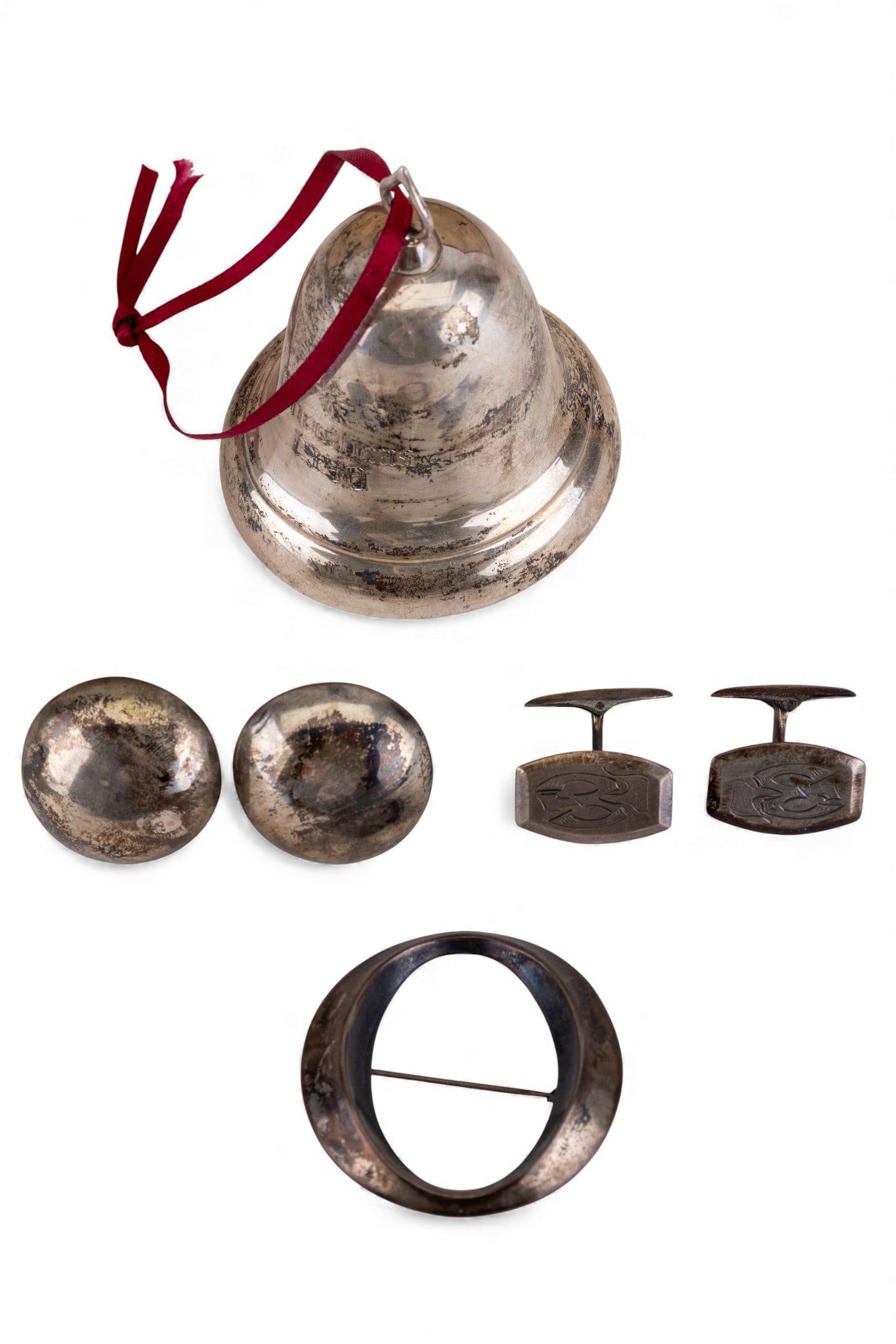 Sterling Bell, Cufflinks, Brooch (1 of 15)