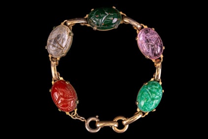 Gold Filled Scarab Bracelet