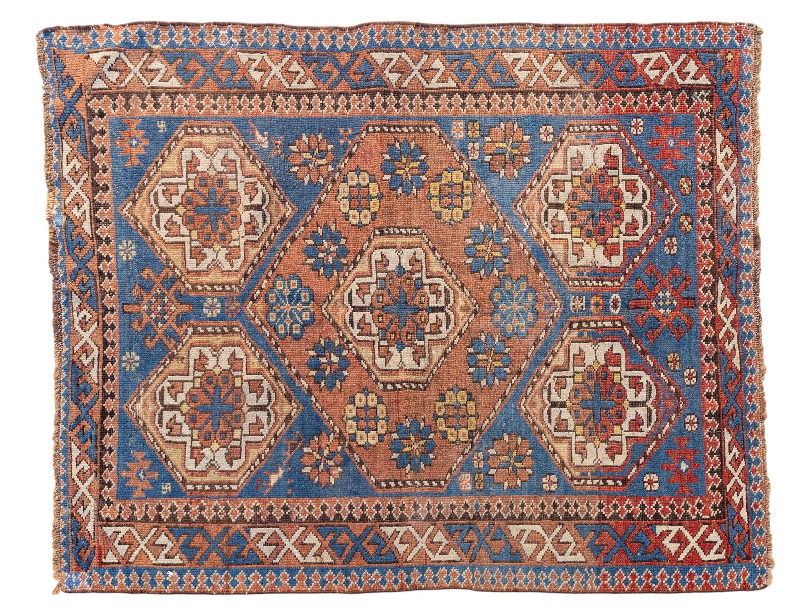 Antique Caucasian Rug: Antique Caucasian rug. Measures approx. 3' 4" L x 2' 10" W.